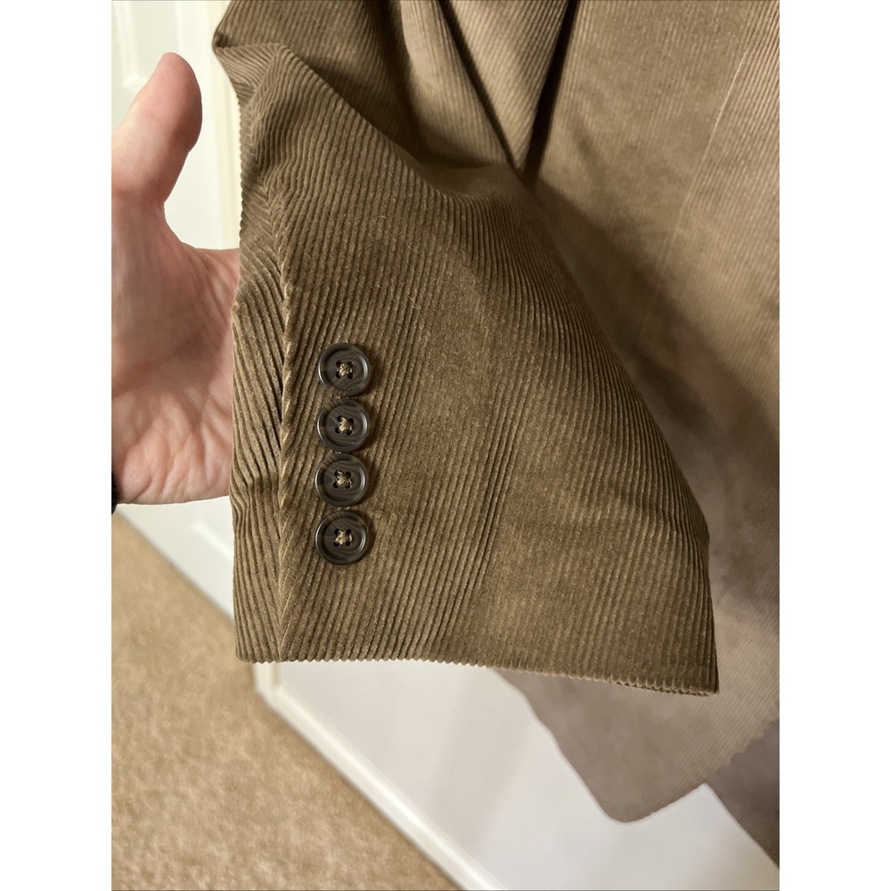 NEW Saddlebred Corduroy Blazer‎ Sport Coat Two Button Dark Tan 52 REG Jacket - Picture 3 of 9